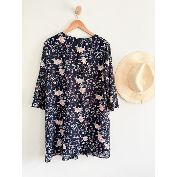 Sézane | Sezane | Robe Aure Floral Mini Dress Navy | Sz 38 / US Sz 6 - Picture 8 of 8